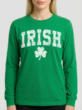 Vintage IRISH Distressed Shamrock Long Sleeve Shirt
