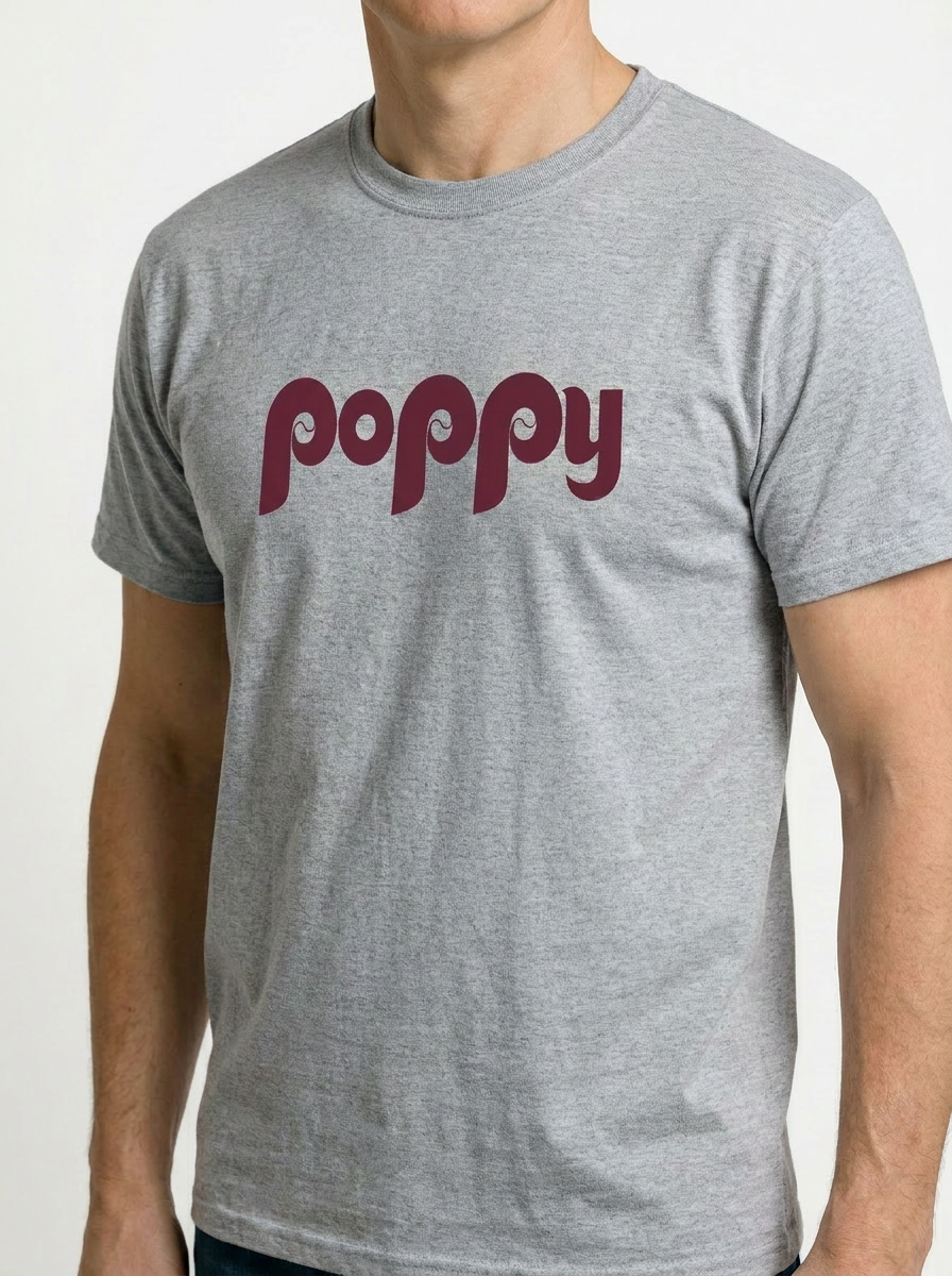 Throwback Script "Poppy" T-Shirt