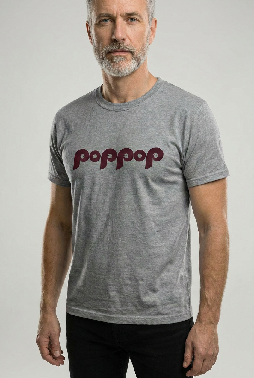Retro Script "Pop-Pop" Baseball T-Shirt