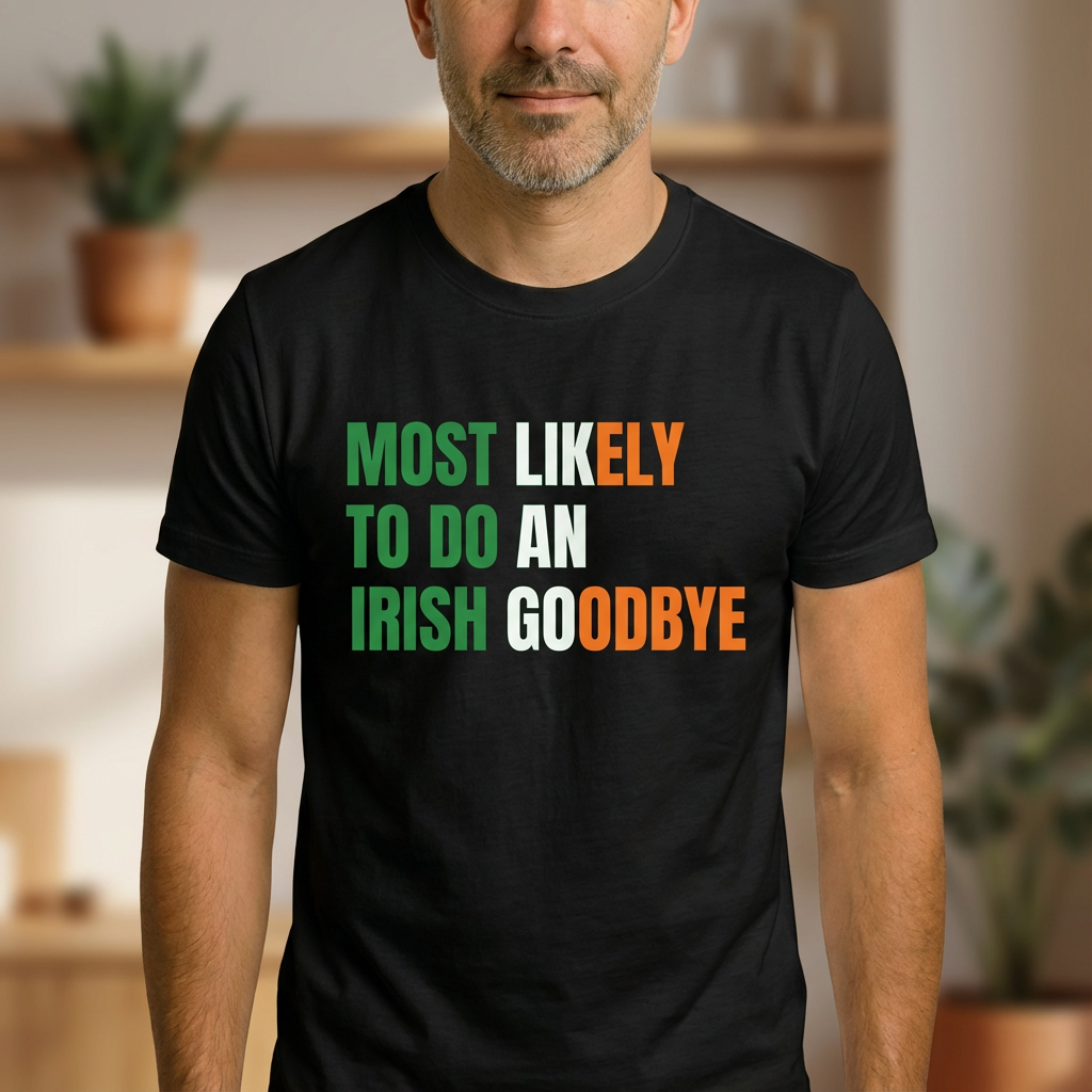 Most Likely To Do An Irish Goodbye T-shirt