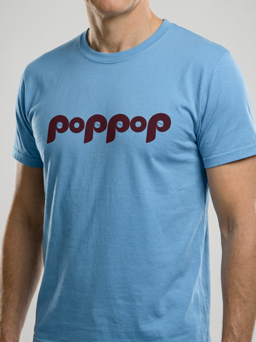 Retro Script "Pop-Pop" Baseball T-Shirt