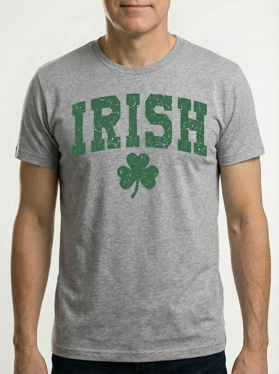 Vintage IRISH Distressed Shamrock Shirt