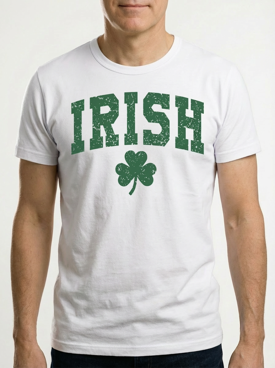 Vintage IRISH Distressed Shamrock Shirt