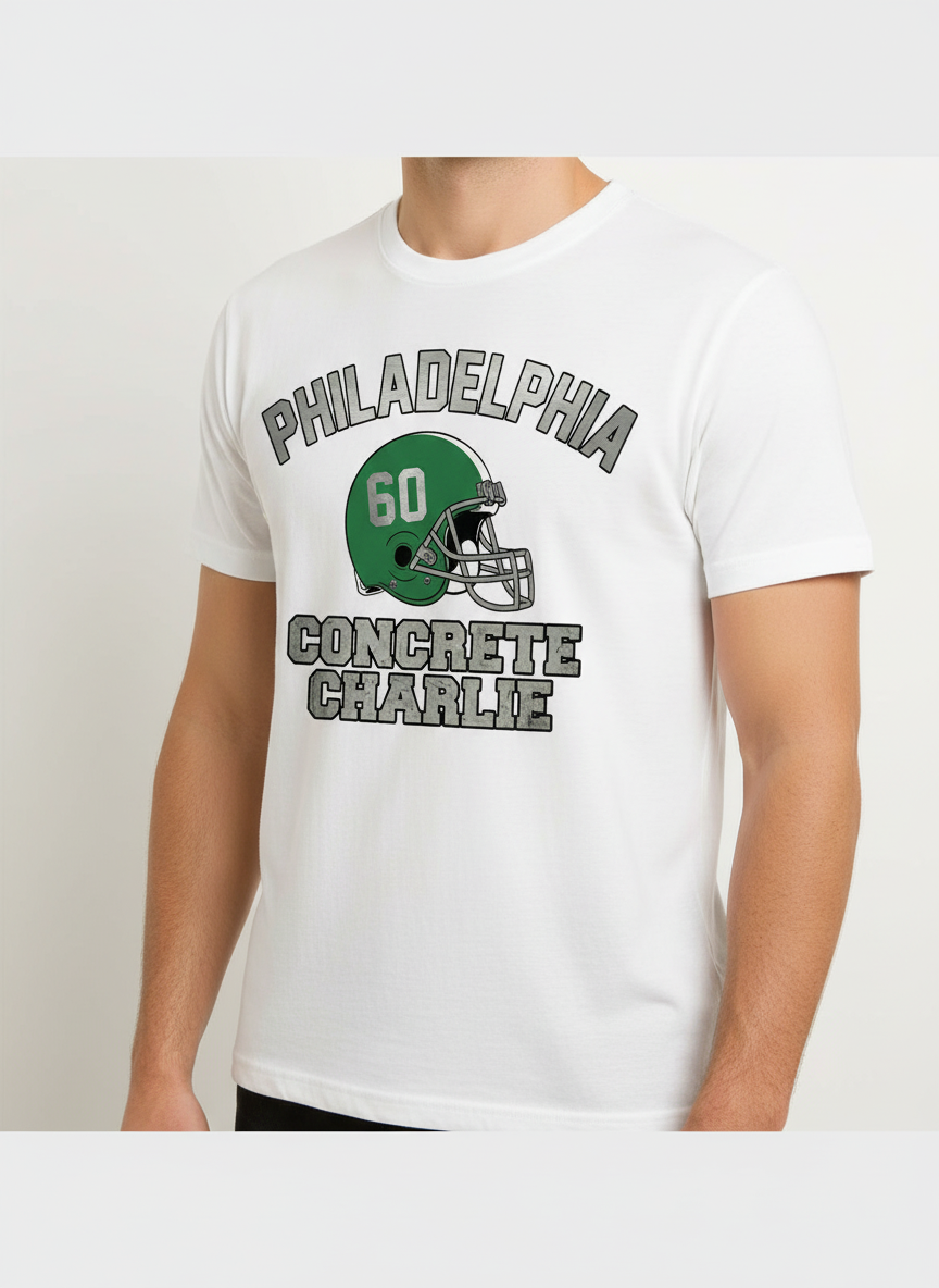 The Concrete Charlie Tribute Tee - Vintage Philly Football